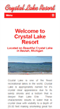 Mobile Screenshot of crystallakeresortbeulah.com